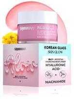 Sammmm GLOW Boosting Hydrating Face Moisturizer with UV Shield(30g) | Lightweight & Oil-Free | Moisturizer Gel for Korean Glass Skin | Made with Hy pink