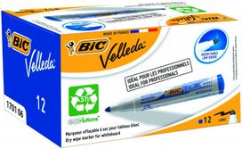 Bic Žymeklis baltai lentai Velleda 1701 1-5 mm, mėlynas, pakuotėje 12 vnt. 525826