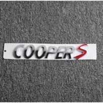 MINI COOPER 3D ABS Cooper S Car Logo Letter emblem Rear Tail Box Label Four-Wheel Drive Sticker For BMW MINI COOPER gray