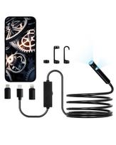 VEVOR Endoscope Camera with Light, Dual Lens Borescope for Android & IOS, 1920P HD Inspection Camera with 8 + 1 LED Lights, 2X Zoom 300 x 1.8 x 1 cm