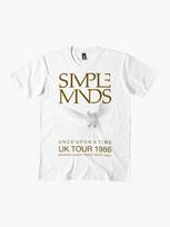 Simple Minds Simple Minds - Once Upon A Time UK Tour 1986 Premium T-Shirt 3XL balta
