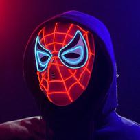 LED Superherojų Kaukės Rinkinys – Žmogus-Voras Geležinis Žmogus Kapitonas Amerika Šviečiančios Cosplay Kaukės, Puikiai Tinka Helovinui, Karnavalui ir Vaidmenų Žaidimams 2 blue