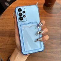 Shockproof Clear Casing for Samsung Galaxy A73 5G,A53,A52 4G/5G,A52S,A33,A32 4G,A32,A23,A13 with Cardholder Case Galaxy A32 5G