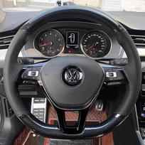 Volkswagen VW Golf 7 Mk7 Polo Jetta Passat B8 Tiguan Sharan Touran automobiliams Pynimo vairo apdangalas „pasidaryk pats“ Anglies pluošto interjeras style7