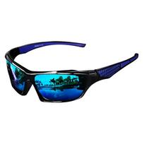 Rebornsun Cycling Glasses Outdoor Sports Eyewear Men Polarized Sunglasses Mens Sandproof Windproof Dustproof UV Protection Cut Glare Blocking Eye Gear black