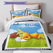 Felix Fun patalynės komplektas su antklodės užvalkalu ir pagalvių užvalkalais Namų dekoravimas Gimtadienio dovana (1 * antklodės užvalkalas + 2 * pagalvės užvalkalai, be šerdies) 135x200cm