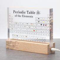 3D didelės raiškos cheminių elementų periodinės lentelės stalo ornamentas