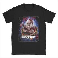 Men Women's Santa Art The Clown Terrifier 3 Horror Movie Christmas Graphic T Shirt Apparel T Shirts Tee Clothing Original 4XL gray