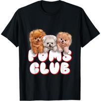 Cute Pomeranian Puppy, Poms Club, Baby Dog T-Shirt XXXXXL juoda
