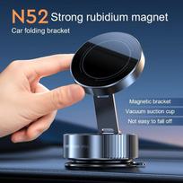 Intelligent 360 ° Rotatable Vacuum Car Phone Holder Foldable Magnetic Vacuum Adsorption Car Bracket Universal Folding Holder black