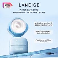 LANEIGE WATER BANK BLUE HYALURONIC MOISTURE CREAM 50ml, Deep Moisturizing For Dry Skin, Korean Cosmetics, Korean Skincare 50ml/1.69 fl.oz. white