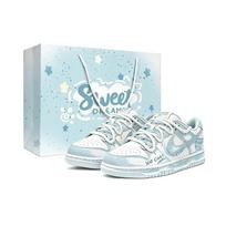 Nike Dunk Frozen mieguista katė žemi krepšinio batai riedlenčių bateliai moteriški FB9109-105(Komanda-2350)-Atsitiktinės pakuočių maišeliai 38.5 white