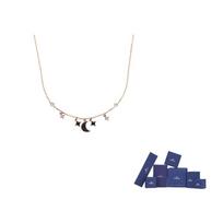 Swarovski Symbolica Faux Crystal Stone, Rose Gold Tone Plated Necklaces Womens Black F-Brand Original Box (Color And Style Are Random) juoda