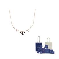Swarovski Symbolica Faux Crystal Stone, Rose Gold Tone Plated Necklaces Womens Black F-Original Brand Box And Bag juoda