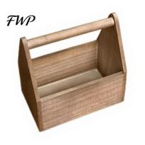 Solid Wood Storage Bin Box with Handle, Large Capacity Open Portable Souvenir Design, Texture Durable Organizer, for Desktop And Souvenirs Wooden brown