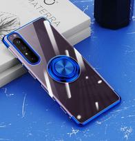 Prabangus dengtas dėklas Sony Xperia 1 IV 1 5 10 ACE III ACE II, minkštas silikoninis dangtelis Sony Xperia 10 IV, su žiedu Sony Xperia ACE III mėlyna