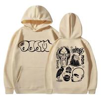 Rapper Mf Doom Madvillain Metal Face Graphic Print Hoodie Men Women Hip Hop Fashion Sweatshirt Men's Fleece Oversized Hoodies XXXL chaki