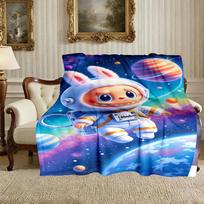 1pc Easy-Care LABUBU Blanket, Perfect for Couch, Bed, Home, Travel & More, Warm & Durable Printed Blanket 75x90cm