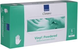 Vienkartinės medicininės vinilinės pirštinės Abena, 100vnt., skaidrios su pudra