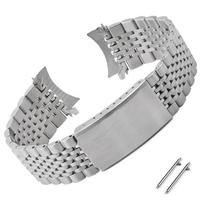 18mm 20mm 22mm Solid Stainless Steel Strap for Seiko for Omega Metal Watchband Quick Release Folding Buckle Bracelet Accessories 20mm gray