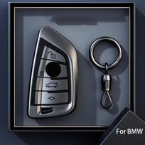 Titanium Gray for BMW X1 X3 X4 X5 X6 F15 F16 G30 3 5 7 Series G11 F48 Remote Car Key Case Cover Fob Holder Keychain Accessories gray