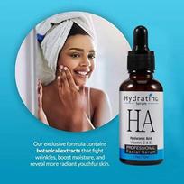 HA Hyaluronic Acid Serum with Vitamin C & E - 32% Hyaluronic Acid, 30ml - Anti-Aging, Hydrating & Brightening Facial Serum white