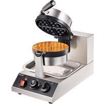VEVOR Commerical Round Waffle Maker 1300W Rotatable Non-Stick Waffle Iron 220V 25 x 38.5 x 30.5 cm