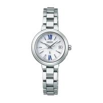 SEIKO LUKIA Essential Collection Solar Radio-Controlled Watch SSVW233, Ladies', Multi-Band Radio Sync, Full Auto Calendar white