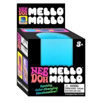 Mello Mallo Needoh UV spalvą keičiantis zefyras Sensorinis gniuždymo žaislas Anti-nerimo Streso mažinimo priemonė Autizmui ADHD Lygus prisilietimas blue
