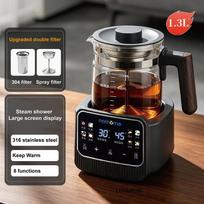 Xiaomi 1.3L Smart Electric Kettle Multifunction Steam Teapot Temperature Control Health Pot Office Glass Flower Teapot Auto Keep Warm 220V-240V AU Plug juoda
