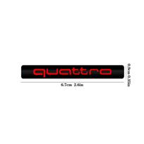 Automobilio QUATTRO emblemos lipdukas Kėbulo bagažinės lipduko dekoras Priedai Audi A4 B8 B6 B9 B7 A3 8P 8V 8L A6 C7 C6 C5 Q5 A5 Q7 A1 Q3 A7 black