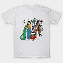 Asian Size Cotton Unisex Tshirt Print T-shirt Three Graces T-shirt No-Cut Print Regular Fit 4XL (93-100kg) balta