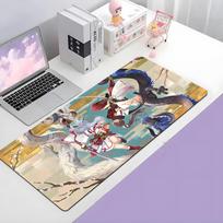 Cute Relaxing Game RRune Factory 5 Mouse Pad Large Gaming Mousepad With Thick Stitched Edge NonSlip Desk Mat 800x300x2mm gray