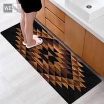 3D medienos grūdų kilimėlis virtuvės grindims Vonios kambario kilimėlis Neslystantis skalbimo kambario kilimėlis Miegamojo kilimas Svetainės grindų kilimėlis 50x80cm brown