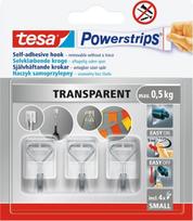 Tesa Drabužių kabliukas Tesa Powerstrips, 3 vnt., skaidri
