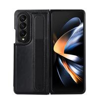 Taikoma naujam Samsung Z Fold5 sulankstomam mobiliojo telefono dėklui su rašiklio lizdu Z Fold4 dvigubos sagties kortelės mobiliojo telefono odinis dėklas Z Fold 5 juoda