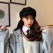 Octagonal Hat Women'S Beret Japanese Versatile British Retro Newsboy Hat Women'S Trend M（56-58cm） juoda
