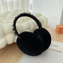 Luxury Women Winter Warm Real Rex Rabbit Fur Earmuffs Fashion Lady 100% Natural Fur Ear Muffs Thermal Girl Winter Accessories