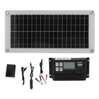 10W Solar Panel Kit 18V High Conversion Efficiency Portable 20A Solar Charge Controller with gray