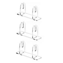 2/3Pcs Clear Acrylic Fan Display Stand Handheld Folding Fan Holder Storage Rack for Home Desktop Decors and Art Exhibits white