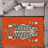Leopardo rašto kilimas Raudonas gyvūno rašto kilimas svetainei ir biurams Plaunamas kilimas Svetainės miegamojo dekoras Kilimas Neslystantis kilimėlis 40cm x 60cm gray