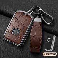 Volvo aliuminio raktų dėklas XC60, S90, S60, XC40, XC90, V60, V90 modeliams Crocodile Texture black