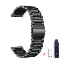 Nerūdijančio plieno dirželis, skirtas Amazfit GTR 4 GTR 47mm 2e, Metalinis tinklelio dirželis, skirtas Amazfit GTS 4 mini/Bip 3 Pro/Stratos, Apyrankė 20mm black