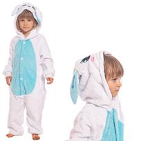 Children's pyjamas kids kigurumi onesie costume rabbit blue 135-145 white