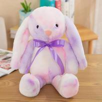 30/40CM Kawaii Ilgaausis Triušis Pliušinis Žaislas Vaivorykštės Spalvų Zuikutis Kimštas Žaislas Miego Draugas Pliušinė Lėlė Vaikų Velykų Dovana 30CM gray