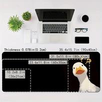 Question Mark Duck Mouse Pad Large Computer Office Game Table Mats XXL Rubber Anti-slip Gaming Keyboard Mousepads Long Desk Pads 30cmx60cm(11.8x23.6inch) white