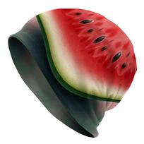 1pc Bohemian Watermelon Slice Knit - Summer Outdoor Hat with Seed & Rind Pattern, Stretchable Lightweight for - Wear Suitable for Valentine' Day, Teac One Size beige