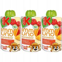 Kubuś Immuno Immunity Apple Mango Carrot Orange Acerola Fruit Purée 100 g x 3 pieces