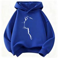 Cute Hoodie Manga Kids Cat Children's Sweatshirt Cute Harajuku Hoody for Boys Girls Autumn Winter Casual hoodies 100 mėlyna