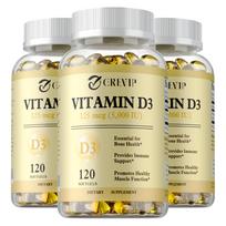 Vitamin D3 5000 IU (125 mcg) 120 Softgels — Bone Health, Immune Support, Daily Wellness 120*3
